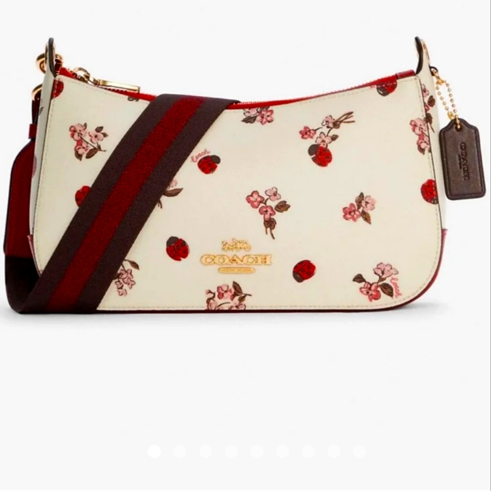 COACH Jes Baguette with ladybug floral print! Dont miss out!